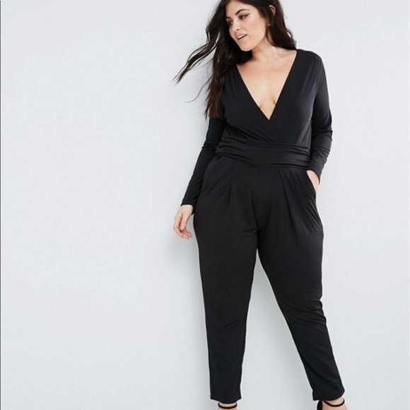 black jumpsuit curve